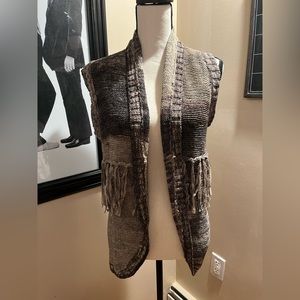 Fall Knit Fringe Vest
